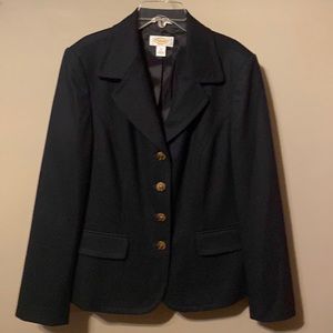 Talbots Navy Wool jacket Blazer suit coat 10